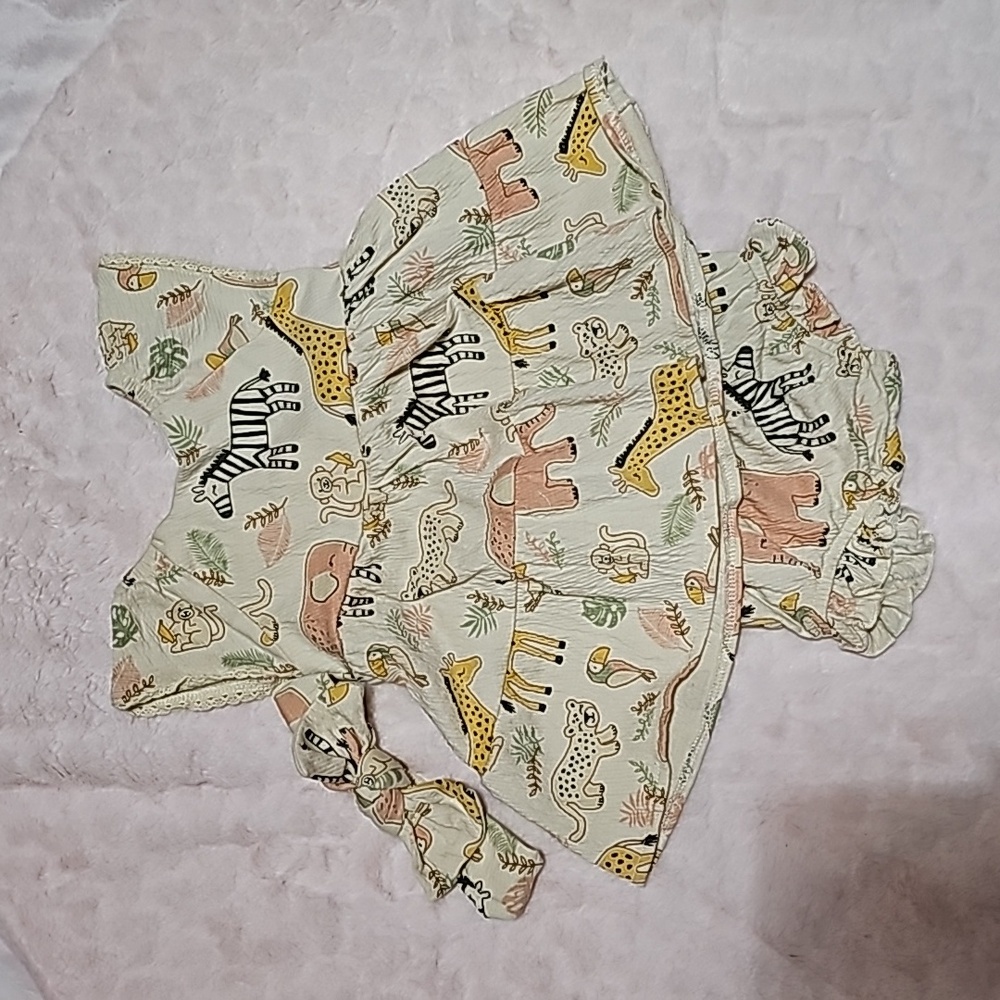 Safari Dress Set with Bow 🦒